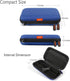 GLCON Blue Shockproof Charger Carrying Case - Small Hard Travel EVA Case for WD Seagate Toshiba Hard Drive, Power Bank