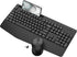 EDJO Wireless Keyboard and Mouse Combo, Full-Size Ergonomic Wireless Computer Keyboard with Wrist