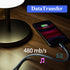 LED USB C Charging Cable 2 Packs 6.6FT Light Up Type C Charger Compatible with Samsung Galaxy S21 S20 S10 S9 S8 (Green
