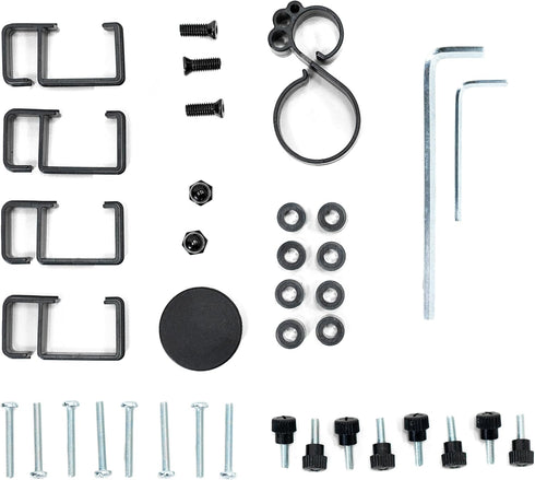 VIVO Hardware Pack for Monitor Stand, Includes Pole Cap, Cable Clips, Screws, Spacers,