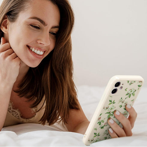 ZTOFERA Compatible with iPhone 11 Case - Floral Flower Pattern Design Silicone Slim Shockproof TPU Protective Bumper