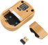 Bamboo Keyboard and Mouse, 2.4GHz Computer Devices with USB Receiver, Optional 1200DPI Mouse