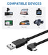 YQMAJIM Dash Cam Power Cord, 10Ft Micro USB Mirror Camera Charger Cable with Magnetic Ring