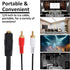 Jxiwfvl 1/4 1/4 6.35mm (37cm/14.6inch) RCA to Female, RCA to Adapter Cable, Headphone Jack Female for Headphones