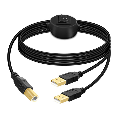 GELRHONR USB B to USB A Printer Cable Splitter - 1 in