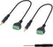 XMSJSIY 3.5mm Terminal Block Cable, 1/8 Inch TRRS Stereo Solderless Speaker Wire, 2 Pack-32CM