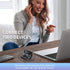 Wireless Bluetooth Headset with 500mAh Charging Case, 80 Hours Talking Time, V5.1 Hands-Free Earphones for