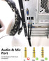 MillSO CTIA 3.5mm Headset Splitter, 2 Male to 1 Female Adapter for Gaming Headset to PC - 30CM/12inch