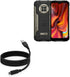 BoxWave Cable for Doogee S96 Pro - DirectSync USB 3.0 A to USB 3.1 Type C, 6ft Charge and Sync Cable, Black