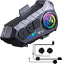 Motorcycle Bluetooth Headset Speaker, Skiing Earphone, Waterproof Bluetooth Helmet Headset with Noise Cancellation,