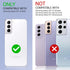 ULAK Clear Glitter Case for Samsung Galaxy S21 5G, Sparkly Soft TPU Bumper Bling Cover for Women Girls - Blue+Purple
