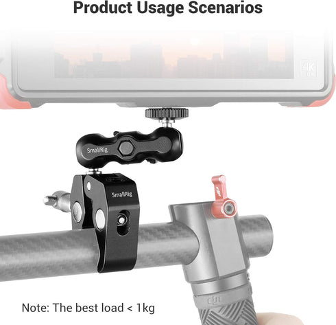 SmallRig Multi-Functional Ballhead Clamp Double Ball Adapter with Bottom Clamp - 2164