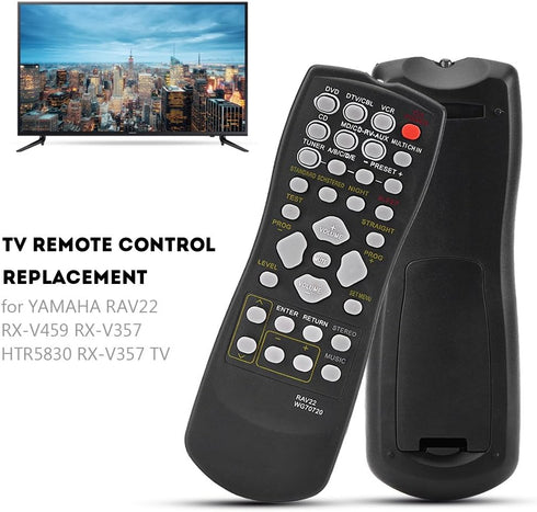 TV Remote Control for Yamaha RAV22 RX-V459 RX-V357 HTR5830, Replacement with All Functions