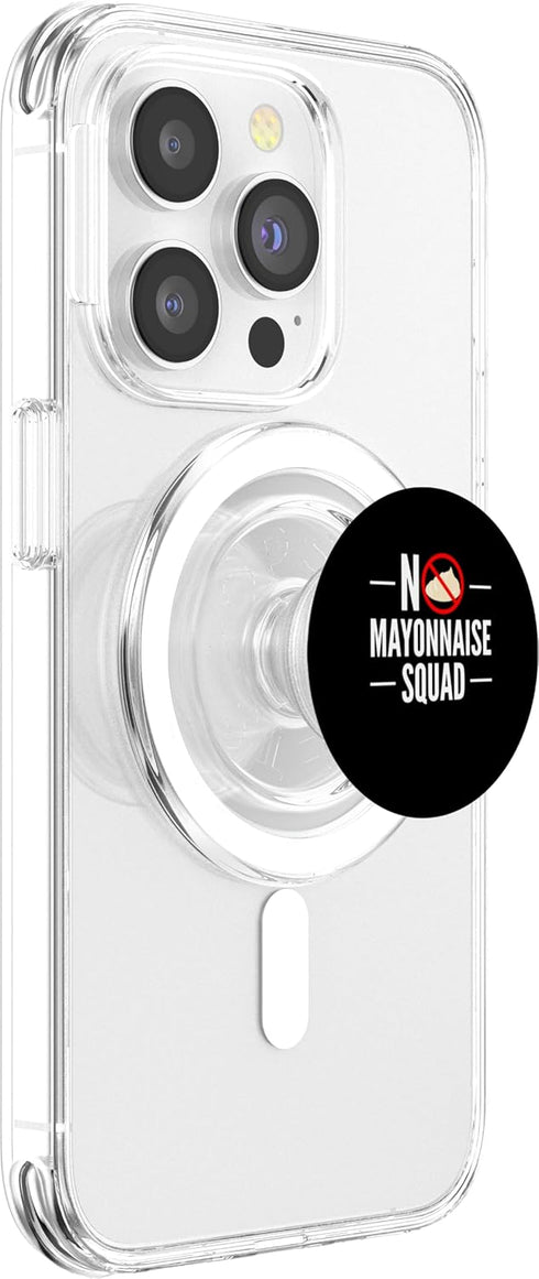 Funny Anti Mayonnaise Design Idea No Mayonnaise Squad Hater PopSockets MagSafe PopGrip for iPhone