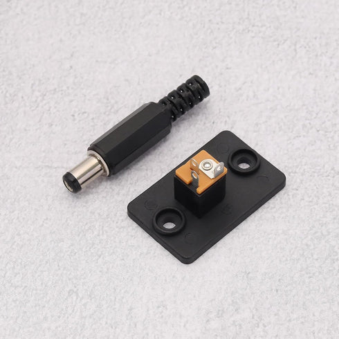 Micro Traders 5 5.5mmx2.1mm Pairs Male Jack & Female Socket Panel Mount Barrel Jack Plug DC Socket Plug for Recorders