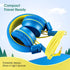 Noot Products K33 Kids Headphones, Foldable Stereo Wired On-Ear Headset with 5ft Long Cord, Electric Blue