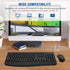 EDJO Wireless Keyboard and Mouse Combo, Full-Sized Ergonomic Computer Keyboard with Wrist Rest and 3 Level DPI