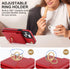 Asuwish Red Wallet Cover for iPhone 13 Pro Max 2021 6.7 inch, with Tempered Glass Screen Protector and RFID Ring Card