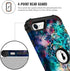 Hocase Heavy Duty Case for iPhone SE 2022/2020, Shockproof Protection Hard Plastic+Silicone Rubber Hybrid (4.7") -