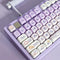 Gliging Keycaps 142 Keys Purple Rabbit Cute MOA Profile, Dye-Sublimation for Cherry MX Switches Mechanical Keyboard