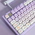 Gliging Keycaps 142 Keys Purple Rabbit Cute MOA Profile, Dye-Sublimation for Cherry MX Switches Mechanical Keyboard