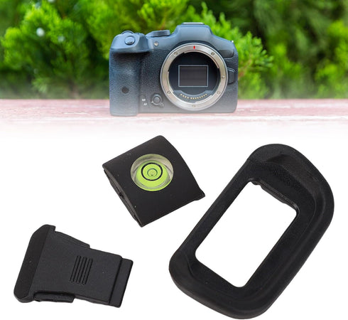 Set, R10 Jonlaki Camera Eyecup Level Hot Shoe Cover Soft ABS Viewfinder Eyecup with Bubble Level and Hot Shoe Cap, Fit
