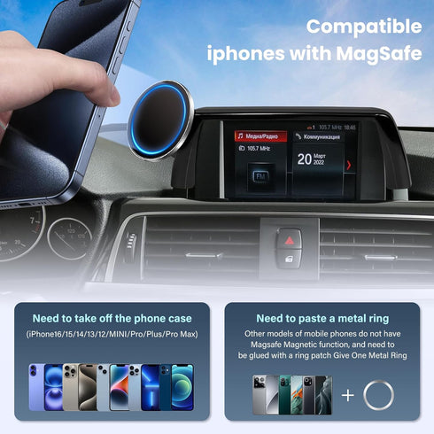 TUYICN 2012-2018 3 Series/2014-2018 2/4 3/4Series 6.5 inch 8.8 inch) Car Phone Holder for BMW BMW Series- for MagSafe