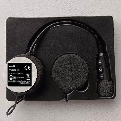 EJEAS E1+ Motorcycle Helmet Bluetooth Headset, Bluetooth 5.1 Speaker with Noise Reduction and Auto Answering Call,