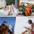 Lanhiem iPhone 8 Plus Case, IP68 Waterproof Dustproof with Built-in Screen Protector, Full Body Cover, Black