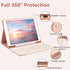 iPad 9th Gen 2021 Case with Keyboard, Detachable Wireless Bluetooth Keyboard with Pencil Holder for iPad 10.2