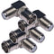 CESS Right Angle Coax F-Jack to F-Quick Push On Plug, Male/Female Adapter, Support Comcast, Verizon FiOS, 4 Pack