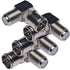 CESS Right Angle Coax F-Jack to F-Quick Push On Plug, Male/Female Adapter, Support Comcast, Verizon FiOS, 4 Pack