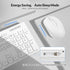 Wireless Keyboard and Mouse Combo, Rii Standard Office PC Keyboard and Optical Wireless Mice (White)
