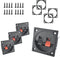 SATUY 4 Pcs Speaker Box Terminal Cup, 2.2 2-Way Square Spring Subwoofer Box,