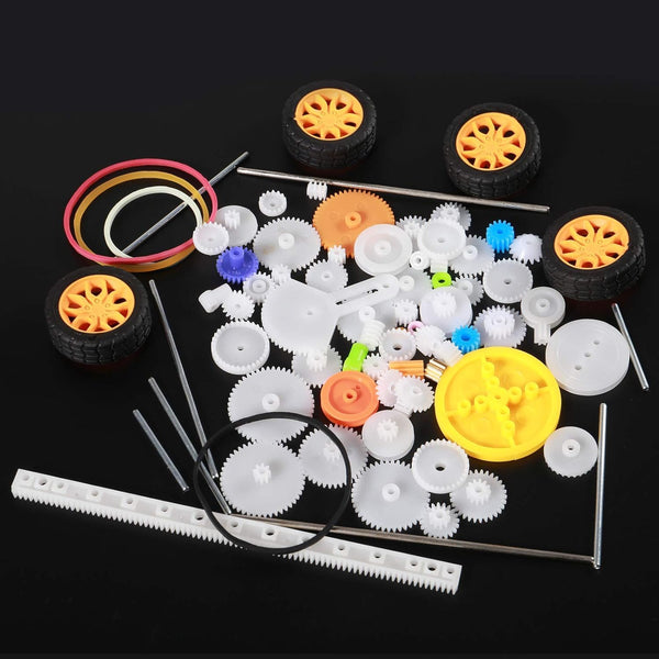 78 PCS Plastic Gear Kit Motor Gears Accessories Single Double Reduction Gear