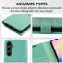 MONASAY Mint Wallet Case for Samsung Galaxy A25 5G, RFID Blocking, Flip Folio Leather, with Glass Screen Protector &