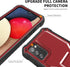 DUOPAL for Samsung Galaxy A02S Case - Military Grade Protection Shockproof Case with Tempered Glass Protector (Red)
