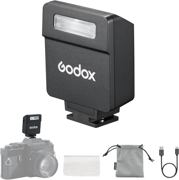 GODOX iM22 Camera Flash, Built-in Battery with 5 Levels Flash Power for Canon/Sony/Fujifilm/Nikon/Panasonic/Olympus,