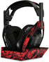 MightySkins Carbon Fiber Skin - Red Hexa Camo for Astro A50 Wireless Headphones + Base Station (Gen 4) | Durable Finish