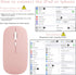 UrbanX 2.4GHz & Bluetooth Mouse, Rechargeable Wireless Mouse for Samsung Galaxy Tab A7 10.4 (2020) Bluetooth Wireless Mouse for Laptop/PC/Mac/iPad pro/Computer/Tablet/Android Flamingo Pink