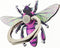 Bee Shape Style Alloy Color Paint Panel 360° Rotation Cell Phone Ring Holder Stand, Compatible with iPhone Samsung LG