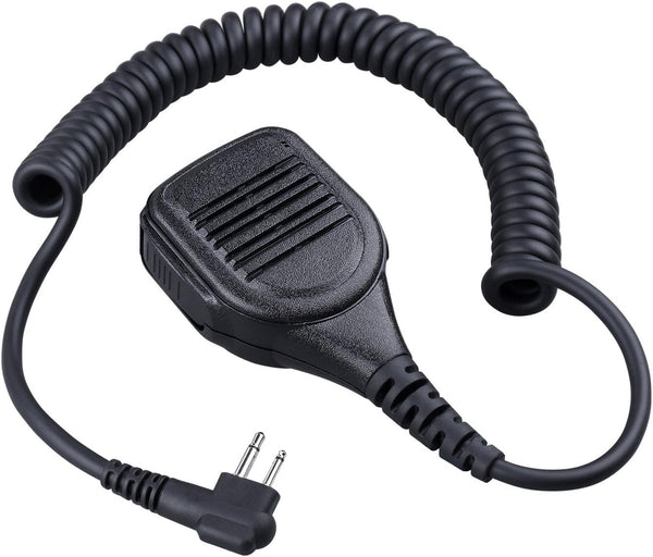 Shoulder Mic, Waterproof IP55 Handheld Speaker Mic with External 3.5mm Earpiece Jack, Compatible with Motorola Two-Way