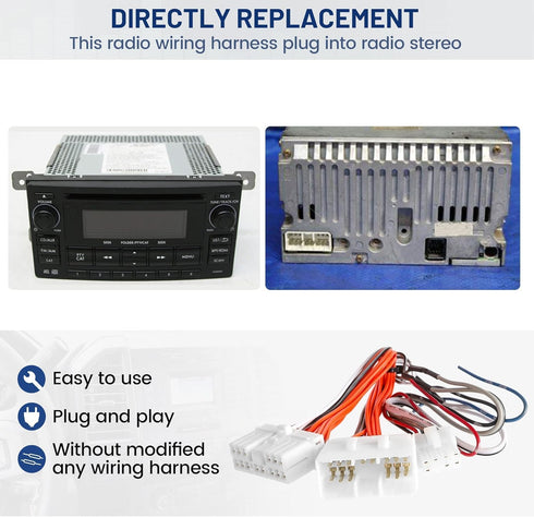 NuIth for Subaru Add an Amp Amplifier Adapter for Impreza Forester Outback WRX 1997-2008, Factory OE Radio System