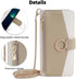 Asuwish Wallet Phone Case for Samsung Galaxy A54 5G - White PU Leather, Screen Protector, Ring Holder, Crossbody Strap.