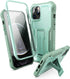 ExoGuard Compatible with iPhone 12 Pro Max Case, Rubber Shockproof Full-Body Cover with Built-in Screen Protector,