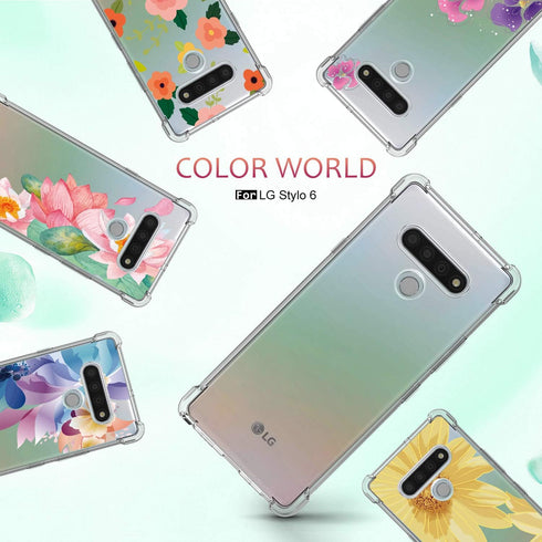 Osophter Clear Transparent Case for LG Stylo 6, Reinforced Corners, TPU Shock-Absorption Flexible Cover.