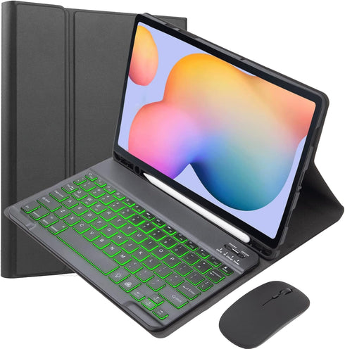 Keyboard Case with Mouse for Samsung Galaxy Tab S6 Lite 10.4 Inch 2024/2022/2020, Detachable Bluetooth Backlight