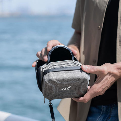 JJC Durable Lens Filter Pouch Case for 10 Circular Filters Up to 95mm, Dustproof & Water-Resistant Camera Lens Filter