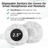 Sonic Technology Disposable Sanitary Ear Covers for Headphones: 50 Pair (2.5") Woven Paper Caps