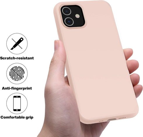 OTOFLY iPhone 12 and 12 Pro Case 6.1 inch (2020), Silky and Soft Touch Premium Liquid Silicone Rubber Full-Body